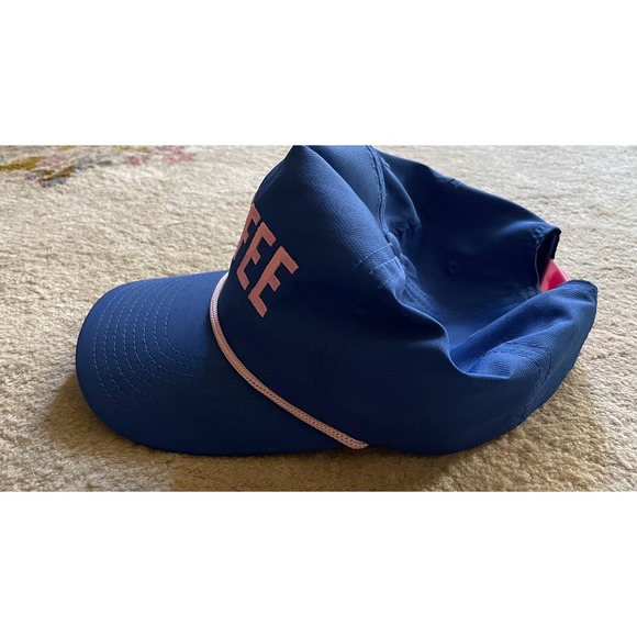 Huck Yeah Coffee Hat Blue Pink Adjustable Baseball Cap Snapback Casual - Picture 9 of 11